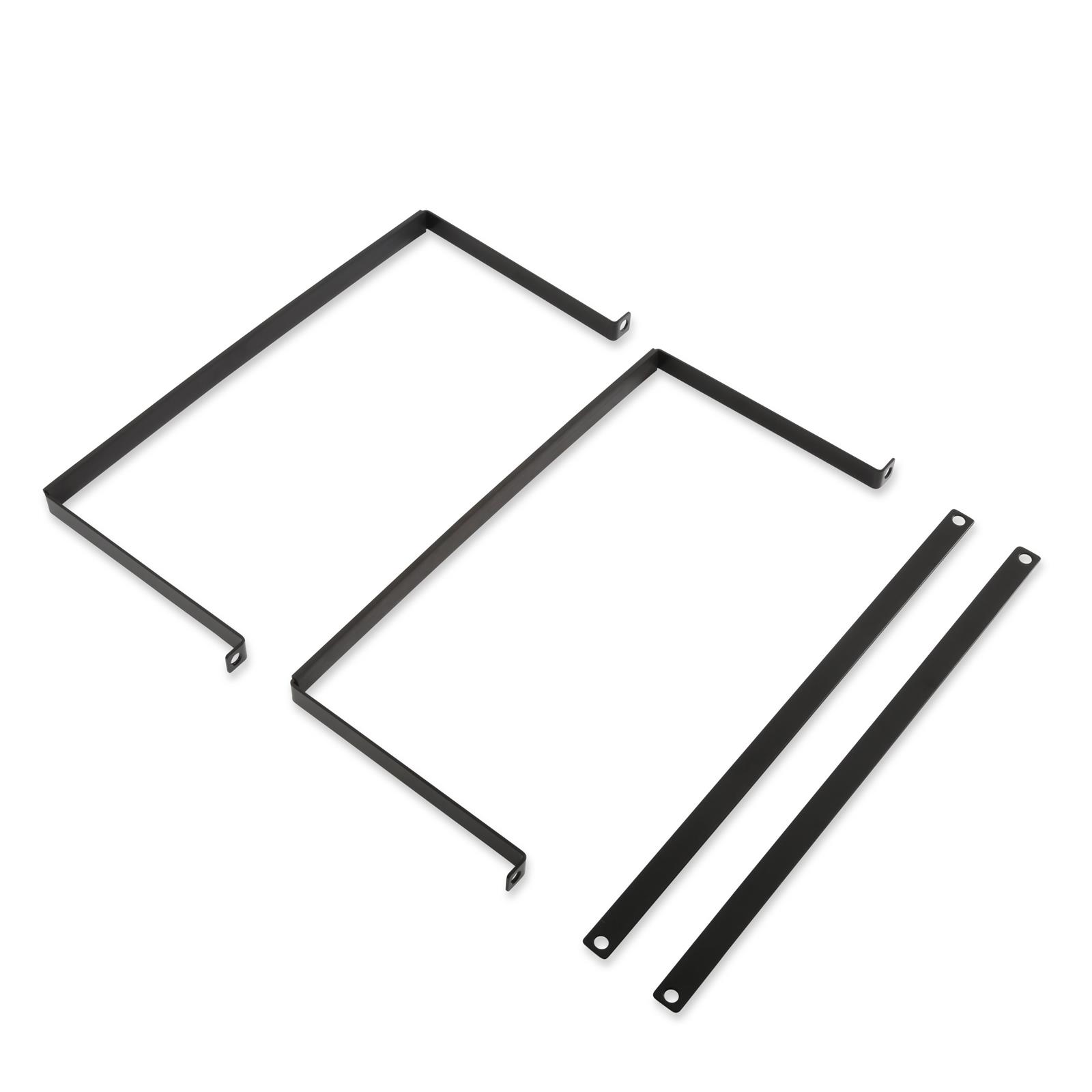 Holley Fuel Cell Mounting Straps 19-223 Mounts, Steel Straps, 1/8 in. Thick, Black, E-coated, Rubber Isolator Strips, Hardware included, for 20 Gallon Cell, Kit