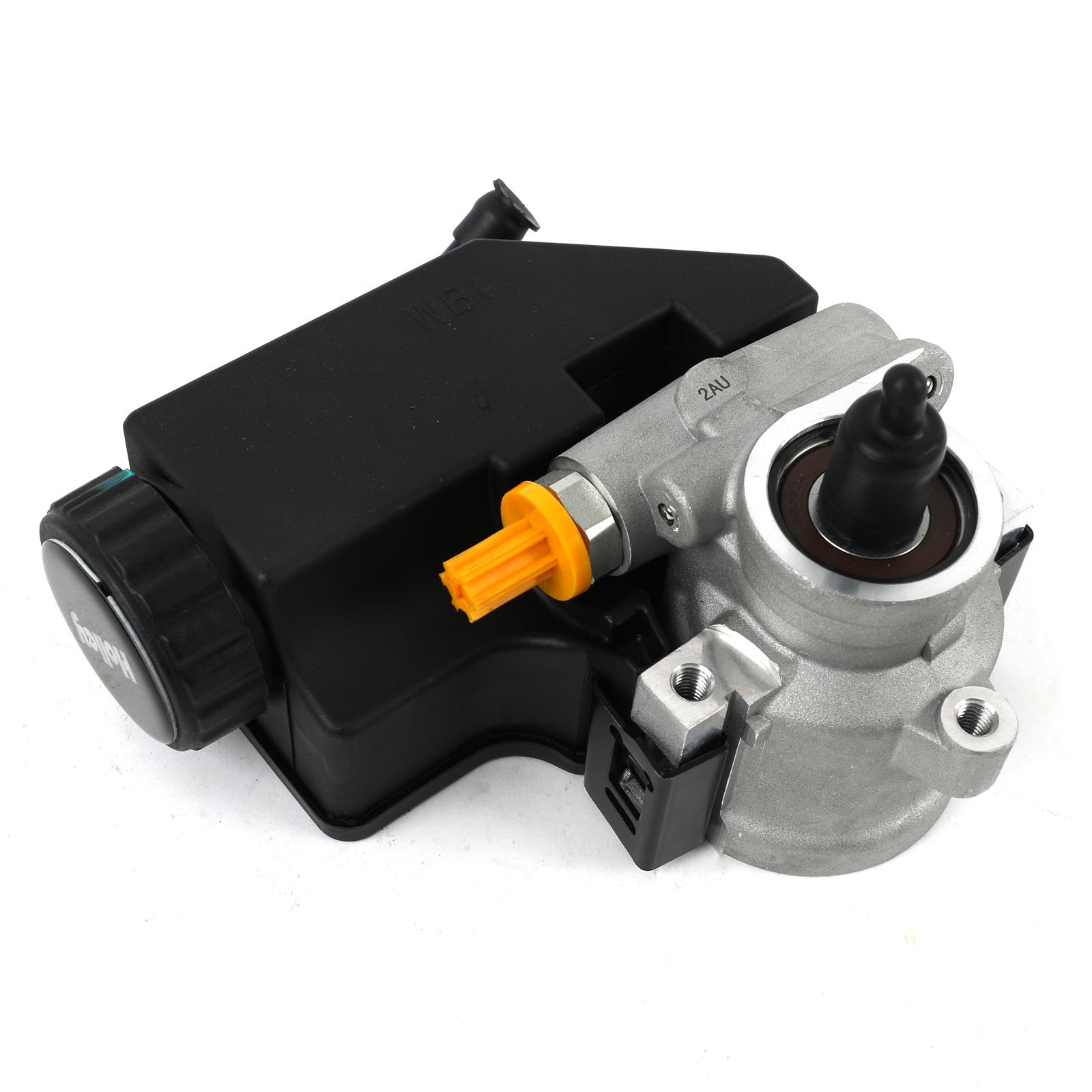 Holley Power Steering Pumps 198-104 Pumps, Saginaw TC Series, Natural Finish, Reservoir, Black, Hose Barb Inlet, M16x1.5 Outlet, Pump Only, Chrysler, Dodge, Jeep Ram, Each