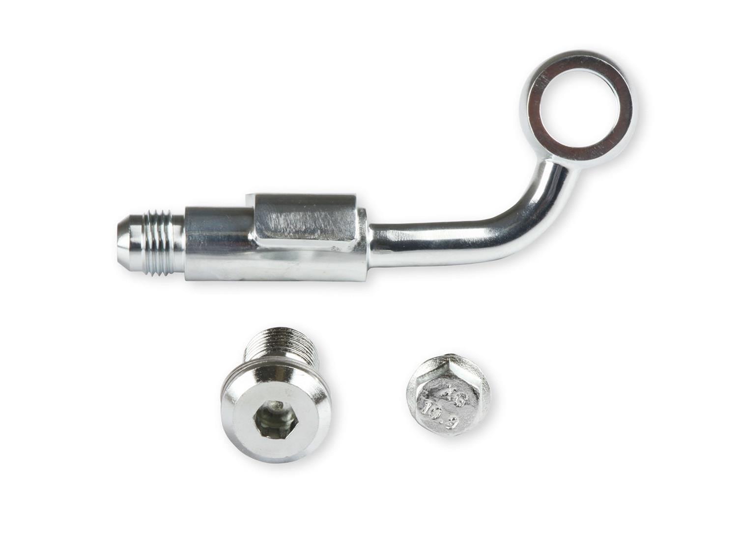 Holley Power Steering Hoses and Lines 198-201 Lines, Steering, 6 AN Hardline, Steel, Zinc Plated, for LT4 Accessory Drive, Each thumbnail 2