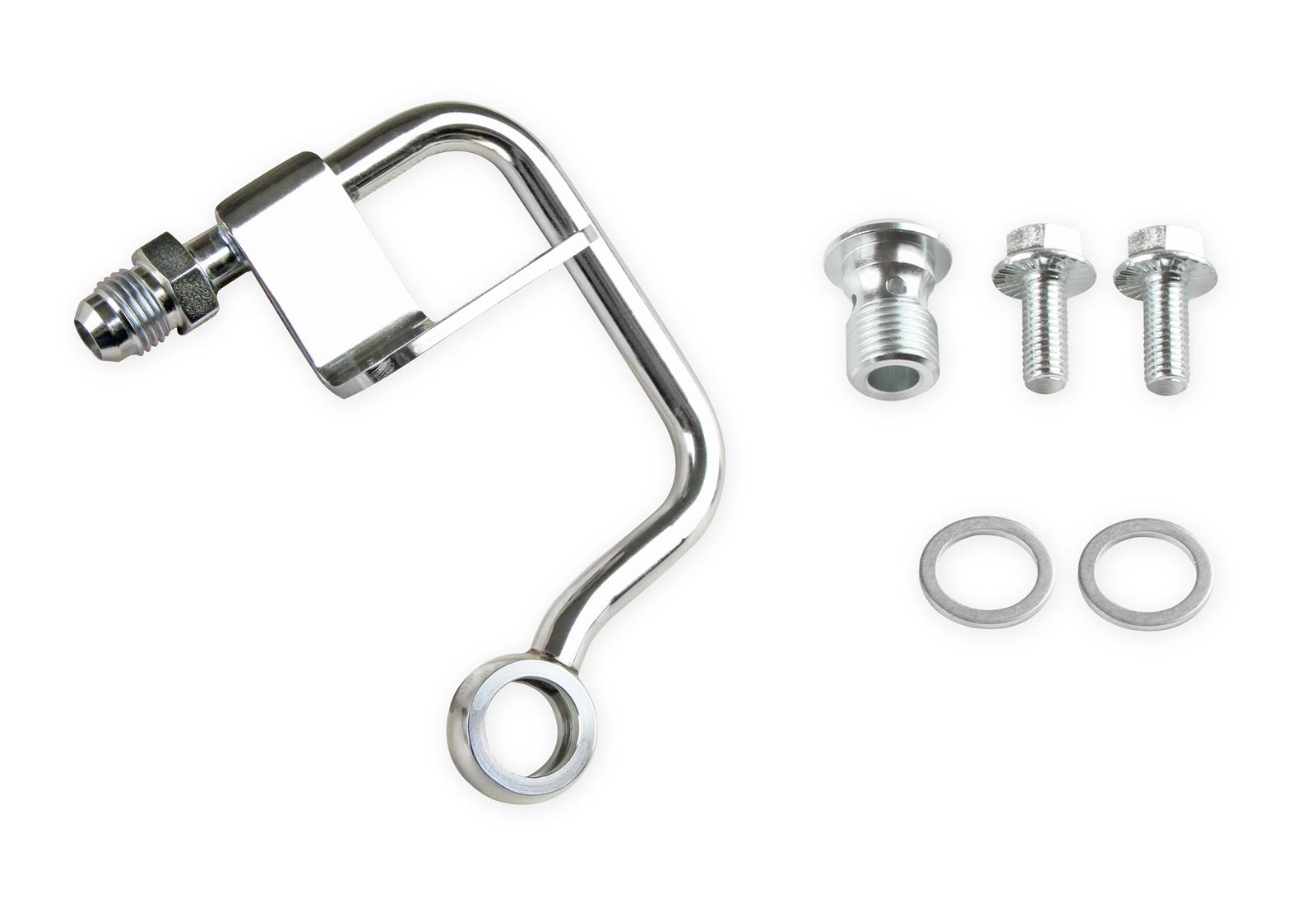 Holley Power Steering Hard Lines 198-203 Hoses and Lines, Steering, Line, Steel, Zinc Plated, Mid-Mount, fits GM Type II Pumps, Each