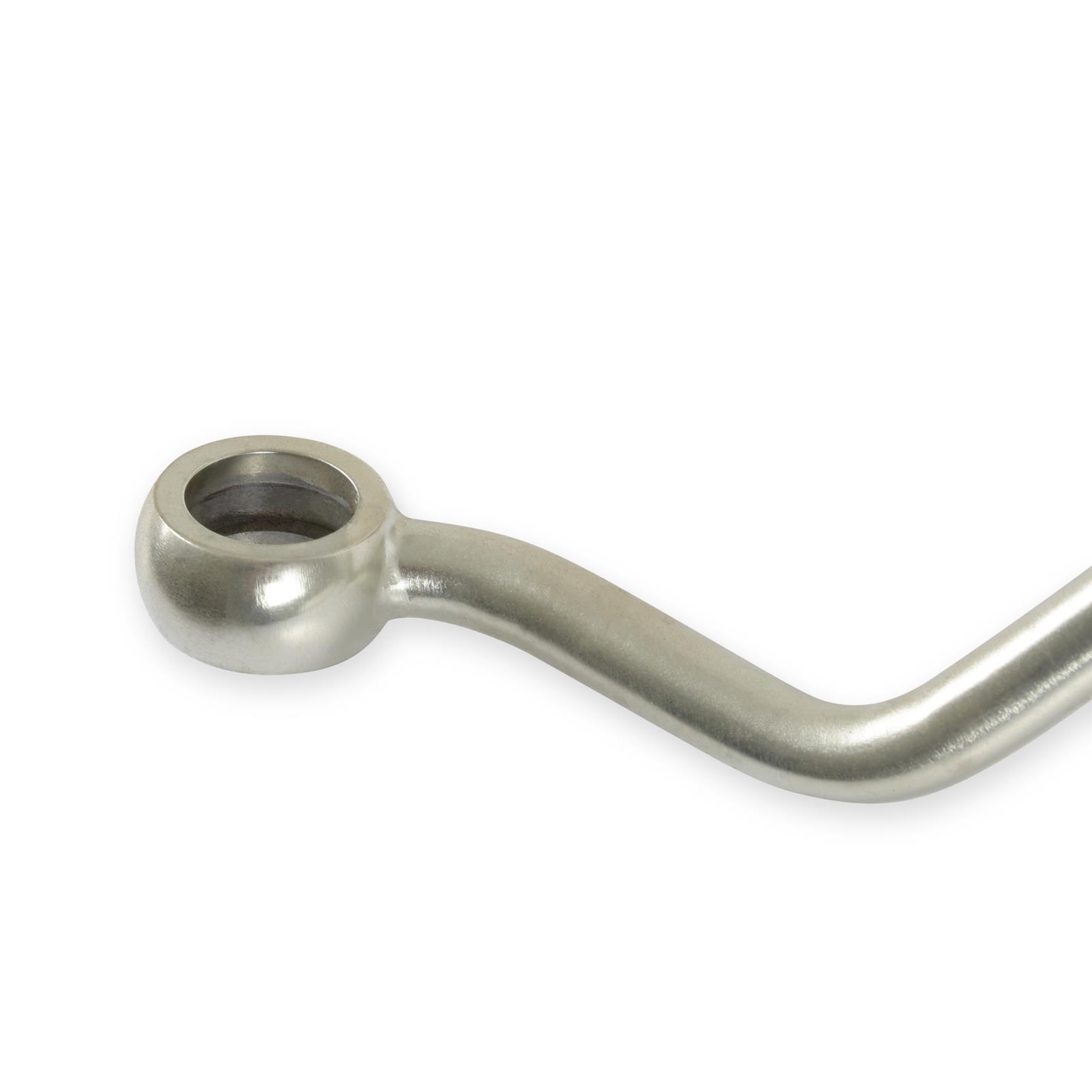Holley Power Steering Hard Lines 198-207 Hoses and Lines, Steering, -6 AN, Steel, Zinc Plated, Banjo Bolt, Crush Washers, Chevy, 6.2L, Saginaw Type II, LSA Accessory Drive, Each thumbnail 6