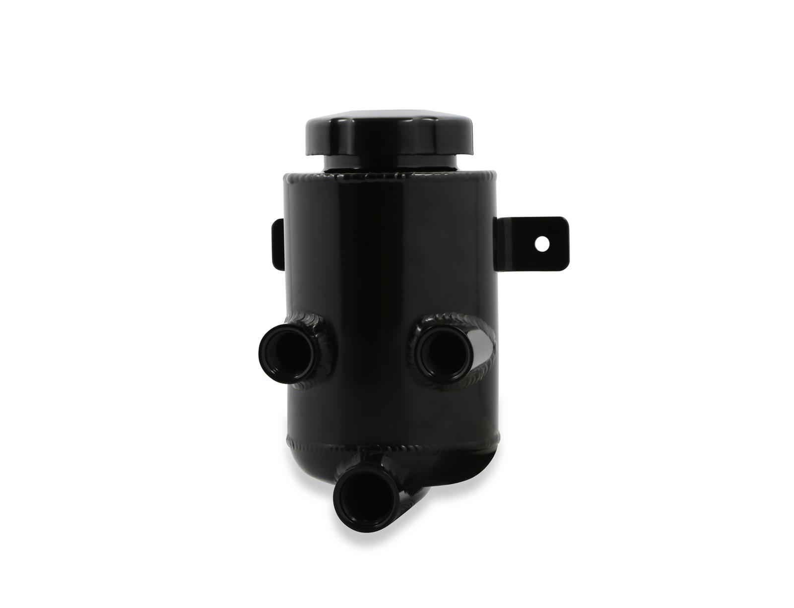 Holley Power Steering Remote Reservoirs 198-212 Reservoirs, Style, -8 AN Inlet, Female O-ring, -10 AN Outlet, Male Thread, Aluminum, Black, with Fittings, Each thumbnail 4