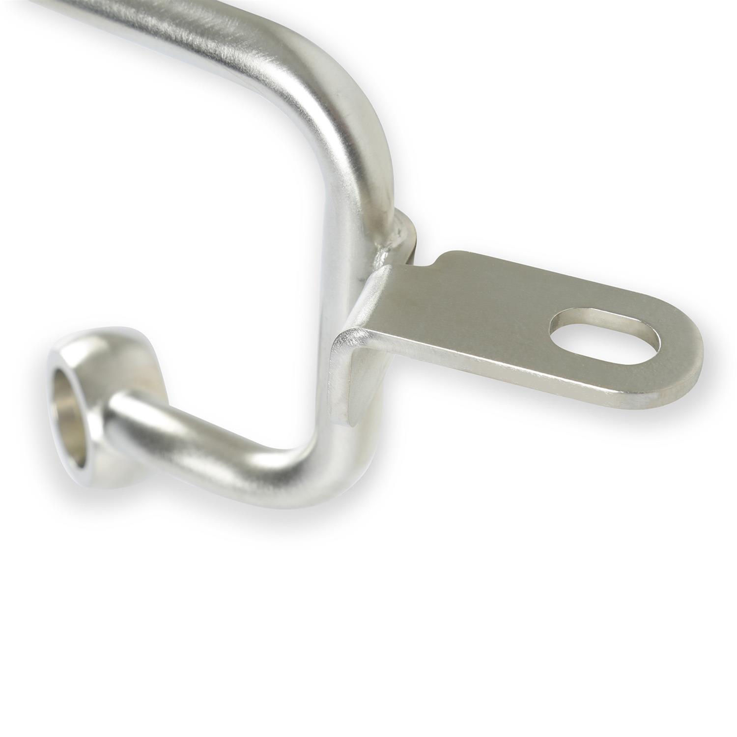 Holley Power Steering Hard Lines 198-240 Hoses and Lines, Steering, Hardline, -6 AN Hose, Steel, Zinc Plated, Mounting Bracket, Banjo Fitting, Crush Washers, Each thumbnail 5