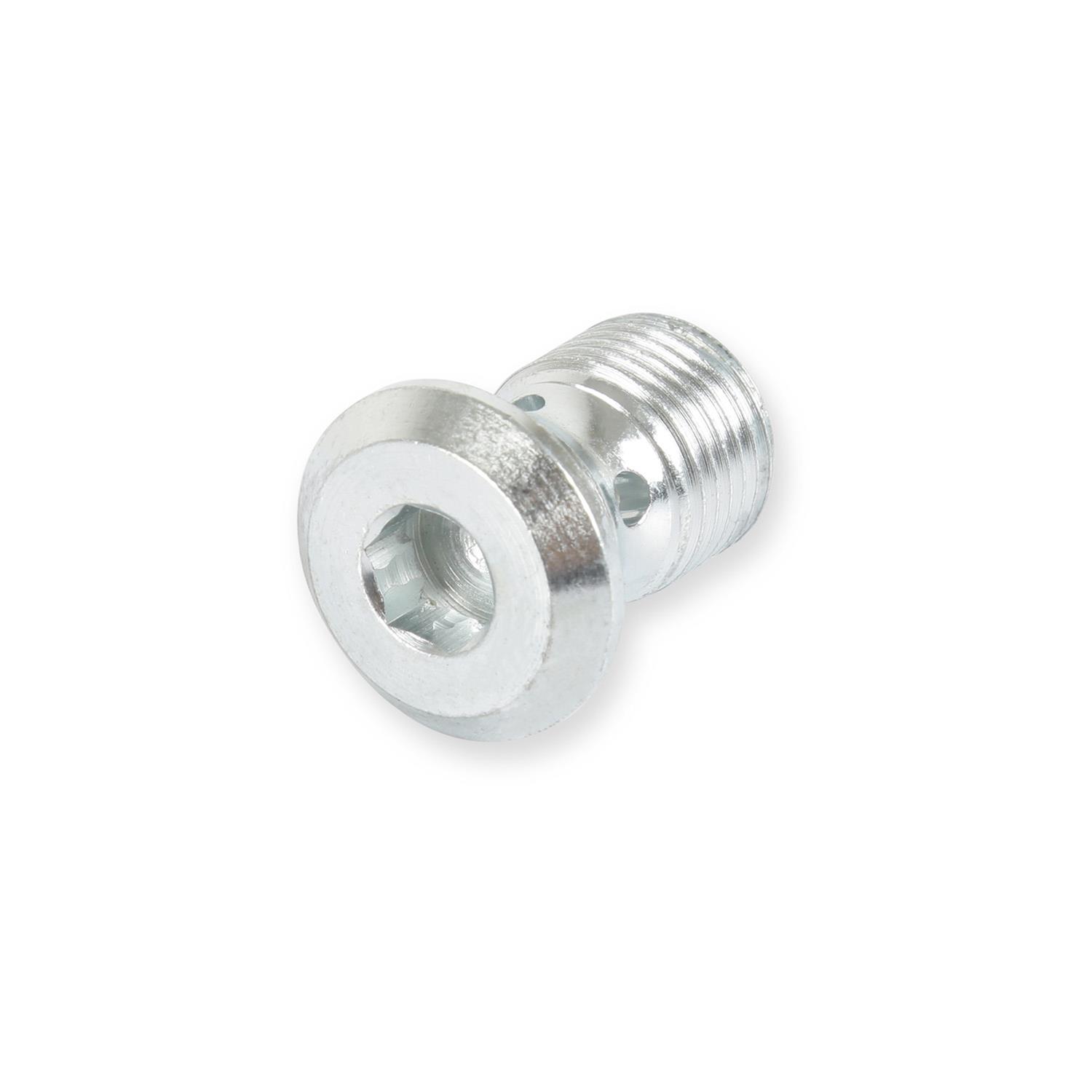 Holley Power Steering Hard Lines 198-240 Hoses and Lines, Steering, Hardline, -6 AN Hose, Steel, Zinc Plated, Mounting Bracket, Banjo Fitting, Crush Washers, Each thumbnail 7