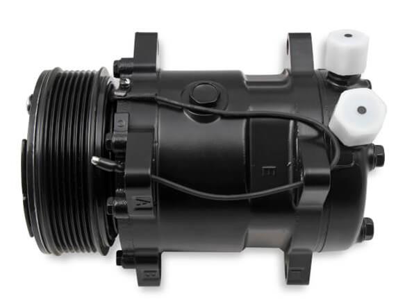 Holley Sanden Air Conditioning Compressors 199-103 Compressors, 508 Type, Aluminum, Black, Clutch, 7-Groove, Serpentine Pulley, Each thumbnail 3