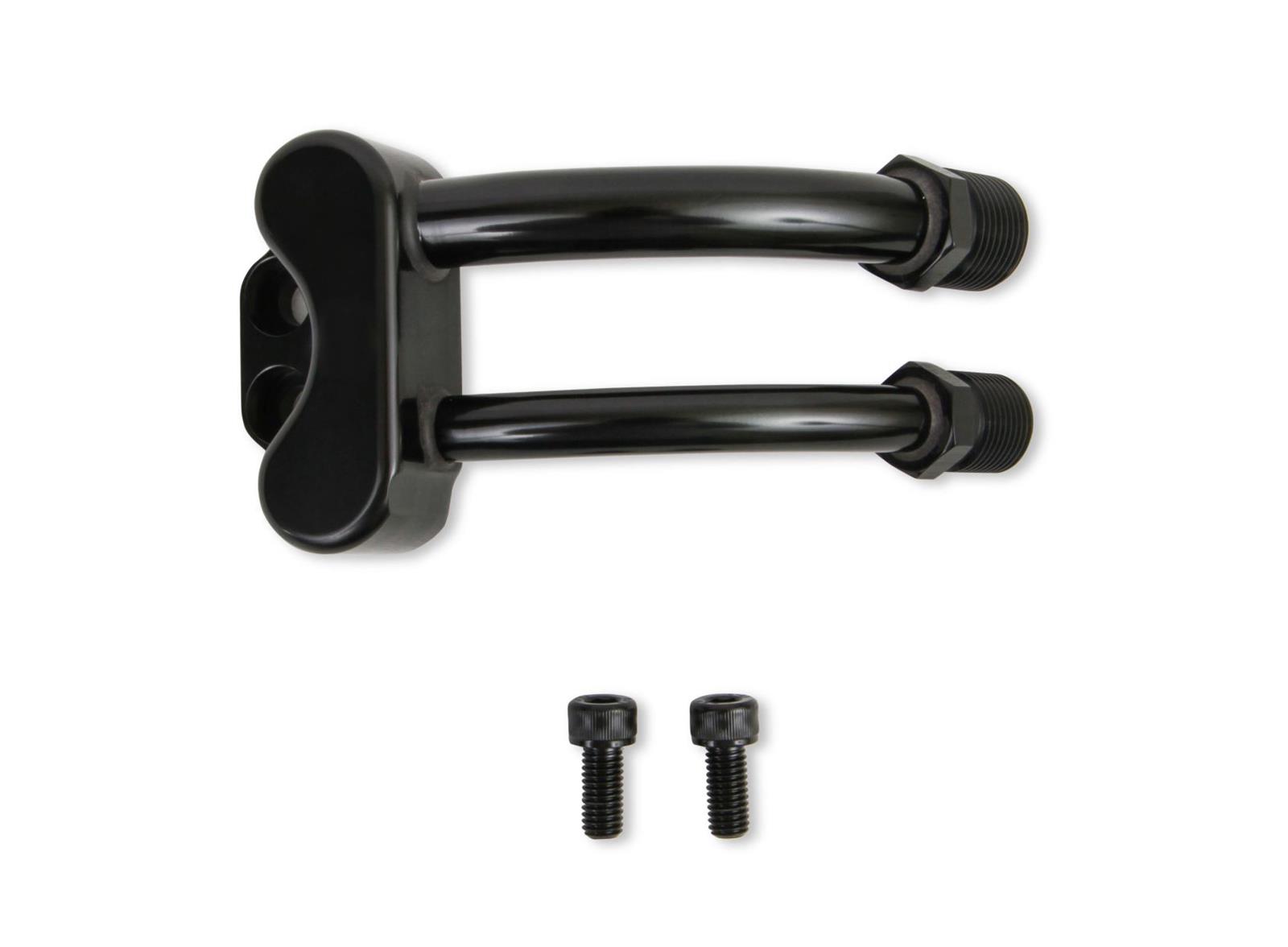 Holley Air Conditioner Compressor Manifolds 199-201BK Manifold Fittings, SD7 Conditioning Compressor, Black, Each