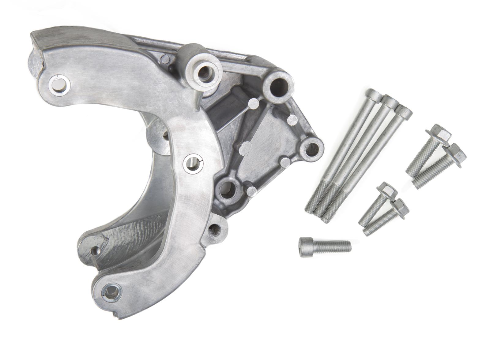 Holley LS Engine Air Conditioner Brackets 20-133 Conditioning Compressor Brackets, for R4 Compressor, Aluminum, Natural, Chevy, Small Block LS, Each
