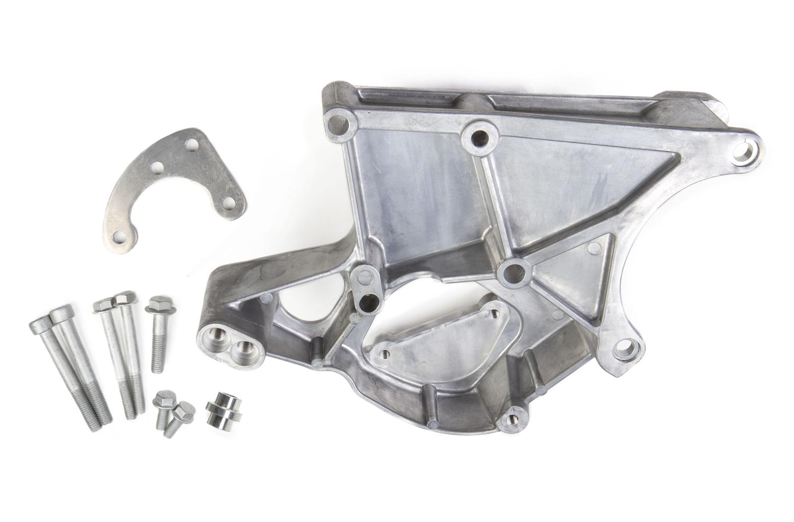 Holley LS Engine Alternator and Power Steering Brackets 20-135 Brackets, Aluminum, Natural, Chevy, Small Block LS, Each thumbnail 3