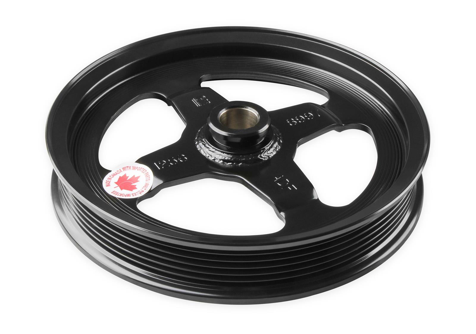Holley LS Engine Swap Accessory Drive Systems 20-143BK Pulley Sets, Serpentine, System, Without A/C, Black Powdercoated, Chevy, V8, Kit thumbnail 7