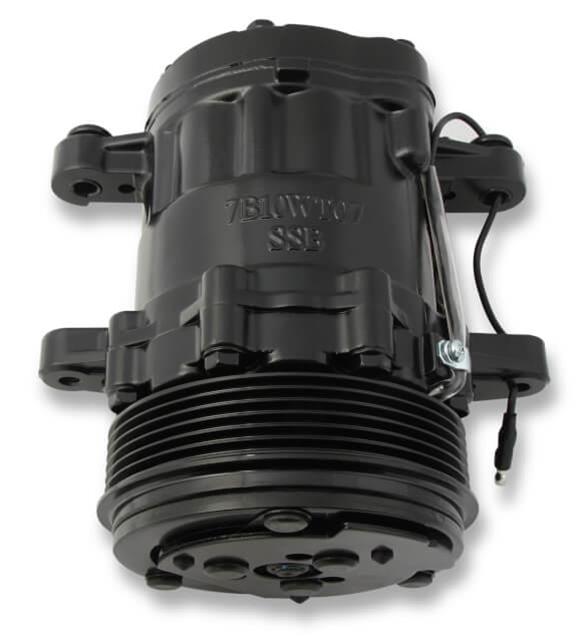 Holley LS Engine Swap Accessory Drive Systems 20-160BK Systems, Swap, Serpentine, Black Air Conditioning Pulley, Sanden SD-7 Compressor, Tensioner, Chevrolet, Small Block LS, Kit thumbnail 3
