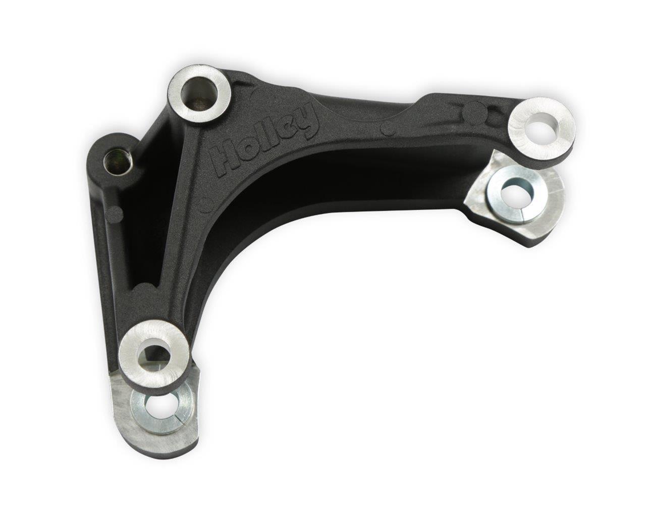 Holley Alternator Brackets 20-166BK Brackets, Low-Mount, Aluminum, Black, Chevy, Kit