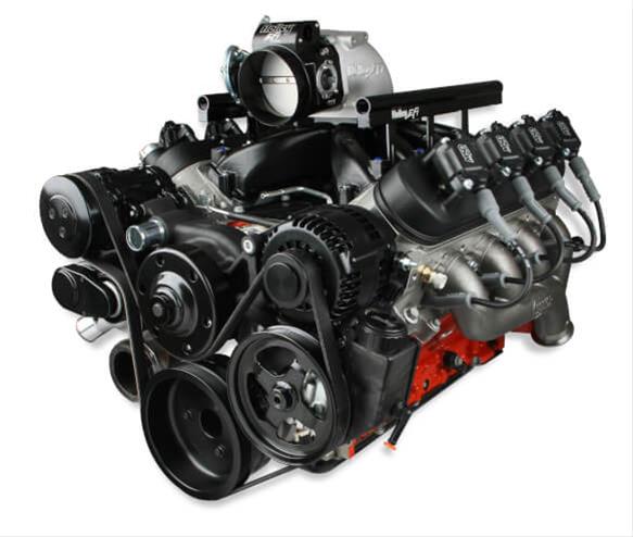 Holley Mid-Mount Complete Accessory Systems 20-190BK Drive Systems, LS Mid-Mount, Serpentine, Alternator, Power Steering, Water Pump, AC, Pulleys, 6-groove, Black Finish, Chevy, 4.8-7.0L, Kit thumbnail 5