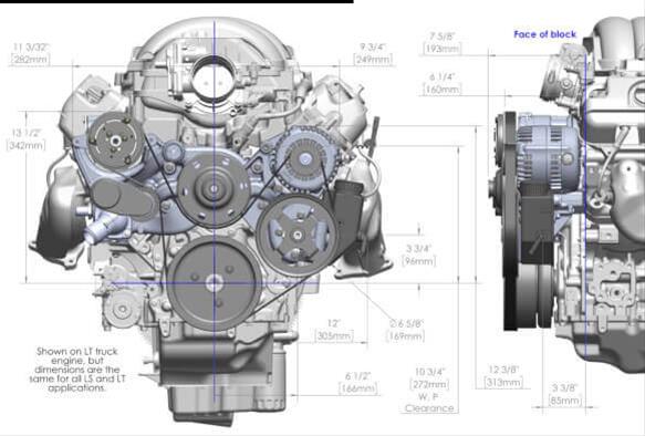 Holley Mid-Mount Complete Accessory Systems 20-200P Drive Systems, LT Mid-Mount, Serpentine, Alternator, Power Steering, AC, Water Pump, Pulleys, 6-groove, Polished, Chevy, 5.3L, 6.2L, Kit thumbnail 5