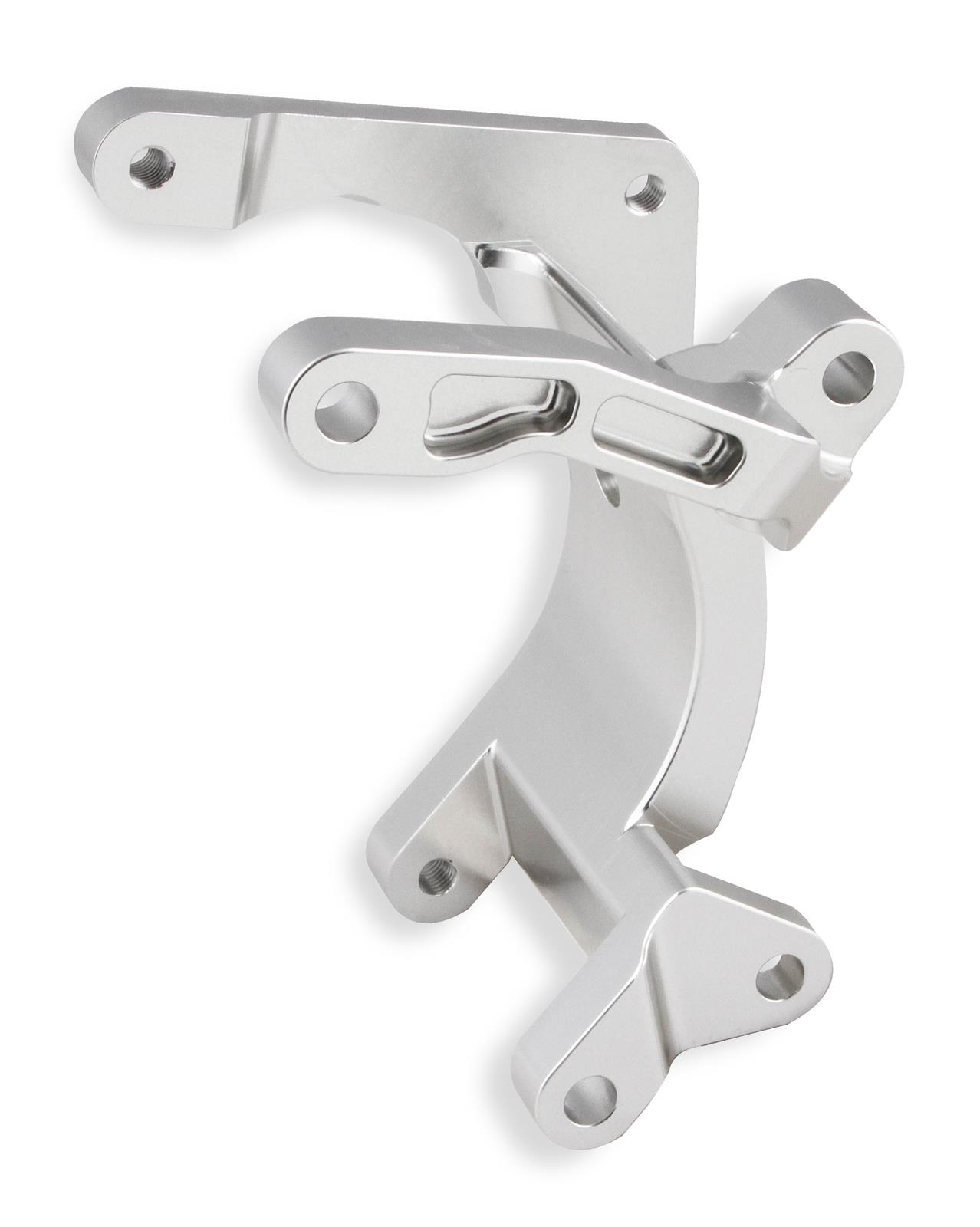 Holley LS Engine Air Conditioner Brackets 20-210 Brackets, Passenger Side, Aluminum, Clear Anodized, Sanden SD7, Chevy, Gen V, LT, 6.2L, Each thumbnail 3