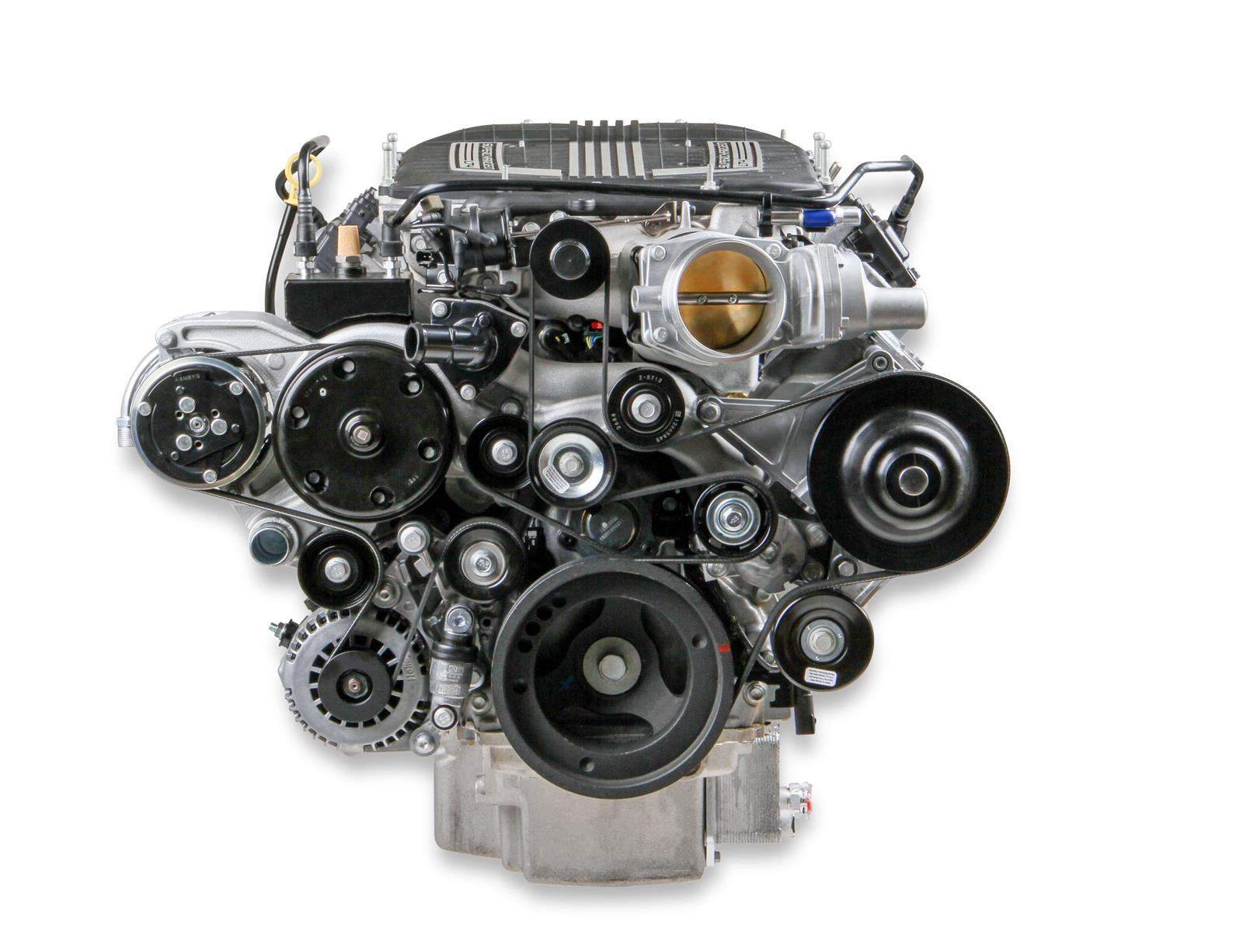 Holley Mid-Mount Complete Accessory Systems 20-221BK Drive Systems, LT Mid-Mount, Dry Sump, Serpentine, Alternator, Water Pump, Power Steering, A/C, Black Finish, Chevy, Gen V, 6.2L, Kit thumbnail 6
