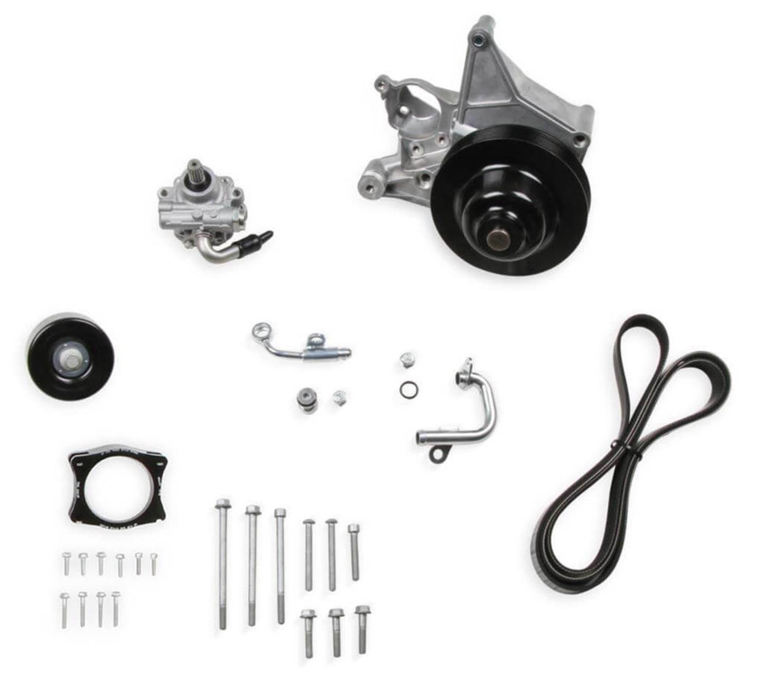 Holley Retro-fit Hydraulic Power Steering Kits 20-233 Pumps, Retro-fit, Hydraulic, Steering, GM Type 2, Saginaw TC Series, Natural Finish, Dry Sump, Standard-volume, Gen V, LT5, Kit