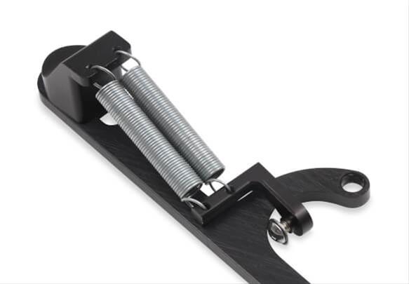 Holley Throttle Cable Brackets 20-266 Brackets, Billet Aluminum, Black Anodized, Carburetor Base Mount, GM Square End Style Cable, Model 4500 Series, Each thumbnail 2