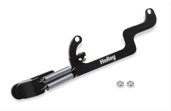 Holley Billet Throttle Return Spring Brackets 20-285 Bracket, Aluminum, Carburetor Base Mount, Black Finish, Dual Spring, for Model 4500 Series, Each thumbnail 3