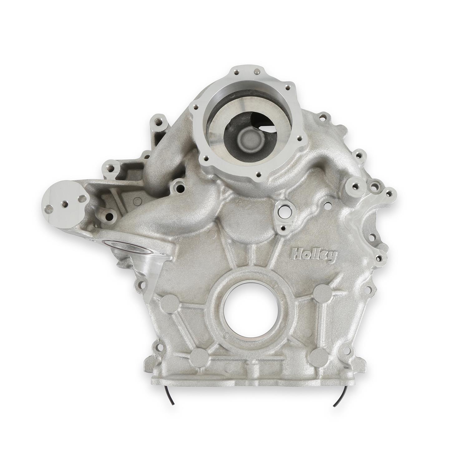 Holley High-Mount Complete Accessory Systems 20-310 Drive Systems, High-Mount, Serpentine, Alternator, Power Steering, AC, Water Pump, Aluminum, Natural, Timing Cover, Ford, 7.3L Godzilla, Kit