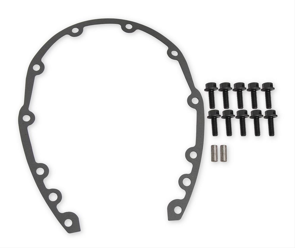 Holley Cast Aluminum Timing Covers 21-151 Covers, 1-Piece, Aluminum, Black, Chevrolet, Small Block, Without Crank Sensor, Each thumbnail 4