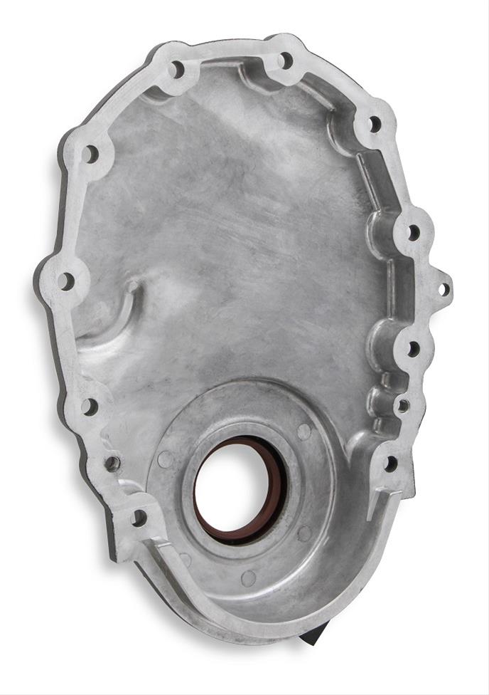 Holley Cast Aluminum Timing Covers 21-151 Covers, 1-Piece, Aluminum, Black, Chevrolet, Small Block, Without Crank Sensor, Each thumbnail 5
