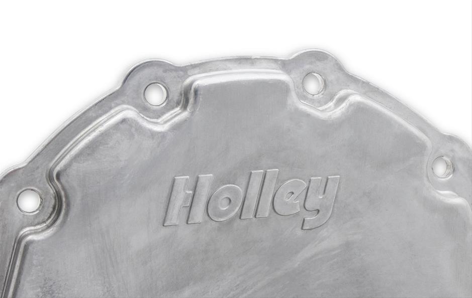 Holley Cast Aluminum Timing Covers 21-152 Covers, 1-Piece, Aluminum, Natural, Chevrolet, Small Block, With Crank Sensor, Each thumbnail 5
