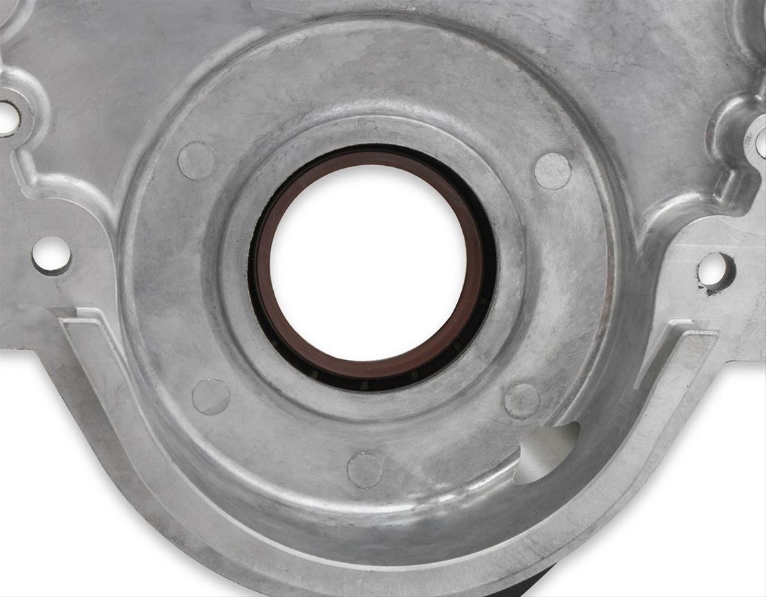 Holley Cast Aluminum Timing Covers 21-153 Covers, 1-Piece, Aluminum, Black, Chevrolet, Small Block, With Crank Sensor, Each thumbnail 3