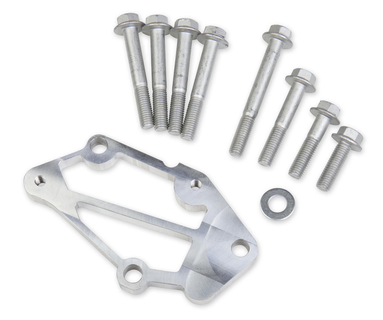 Holley LS Engine Accessory Drive Kits 21-1 Bracket Spacer Kits, Aluminum, Natural Finish, Short Alignment, Chevy, Small Block LS, Each
