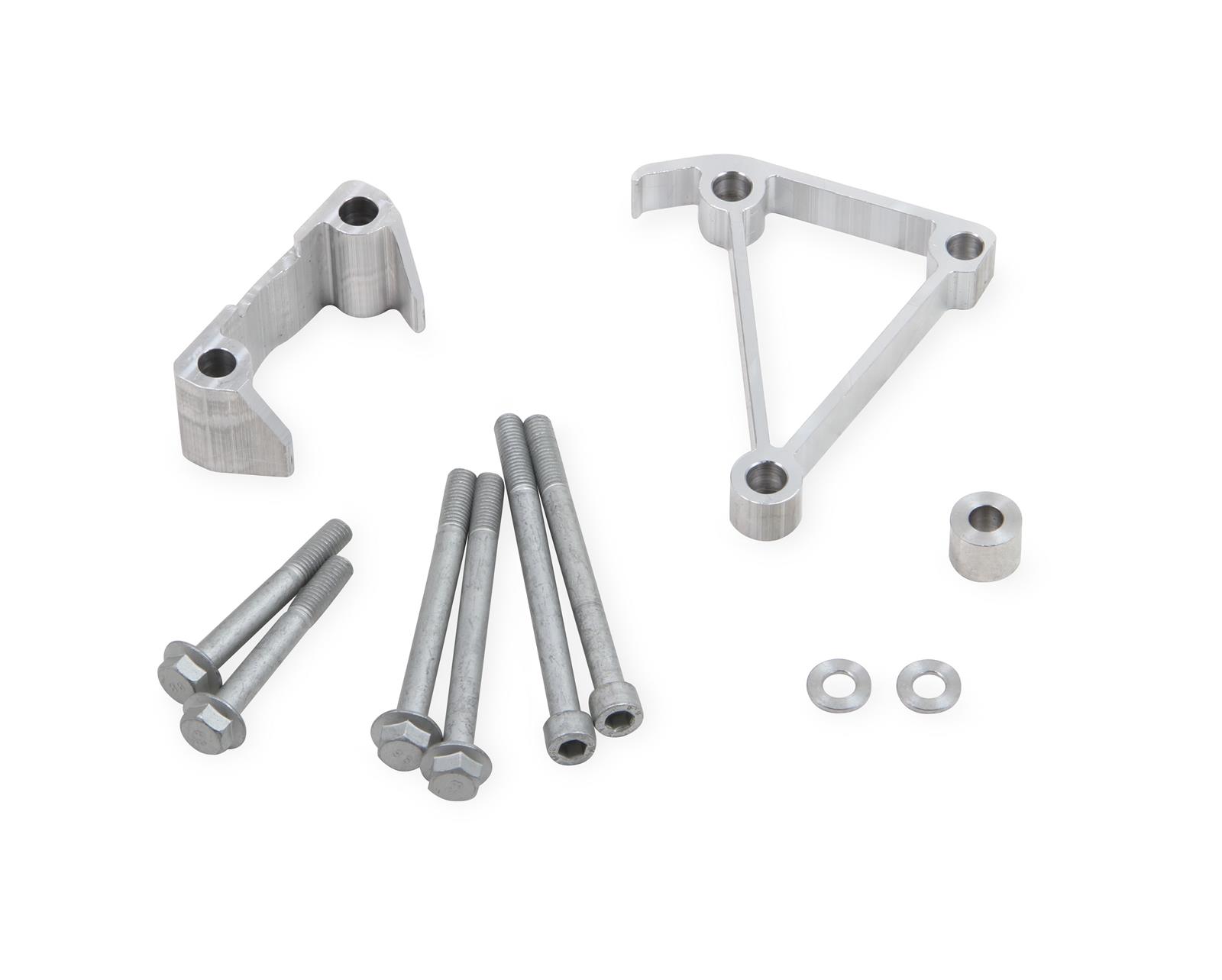 Holley LS Engine Swap Accessory Drive Systems 21-4 Bracket Spacer Kits, Aluminum, Natural, Long, Chevy, Small Block LS, Each