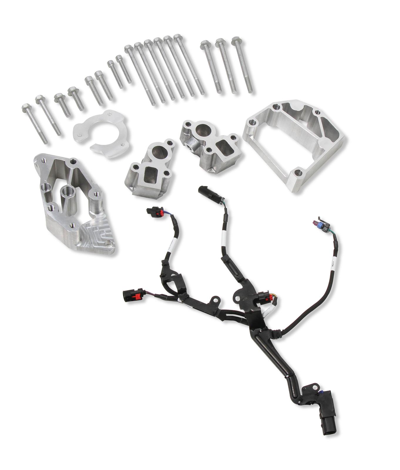 Holley Gen V LT Accessory Drive Installation Kits 21-5 Bracket Components, V, LT, Drive, Installation, Cast, Aluminum Brackets, Hardware, Wiring Harness, Kit thumbnail 3