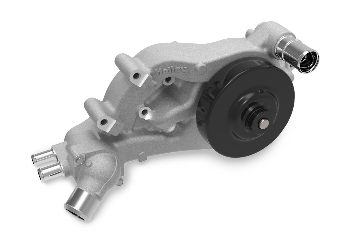 Holley Mechanical Water Pumps 22-101 Pumps, Mechanical, Standard-volume, Counterclockwise Rotation, Aluminum, Natural Finish, Forward Inlet, Long-belt, Chevy, LS, 4.8-7.0L, Each