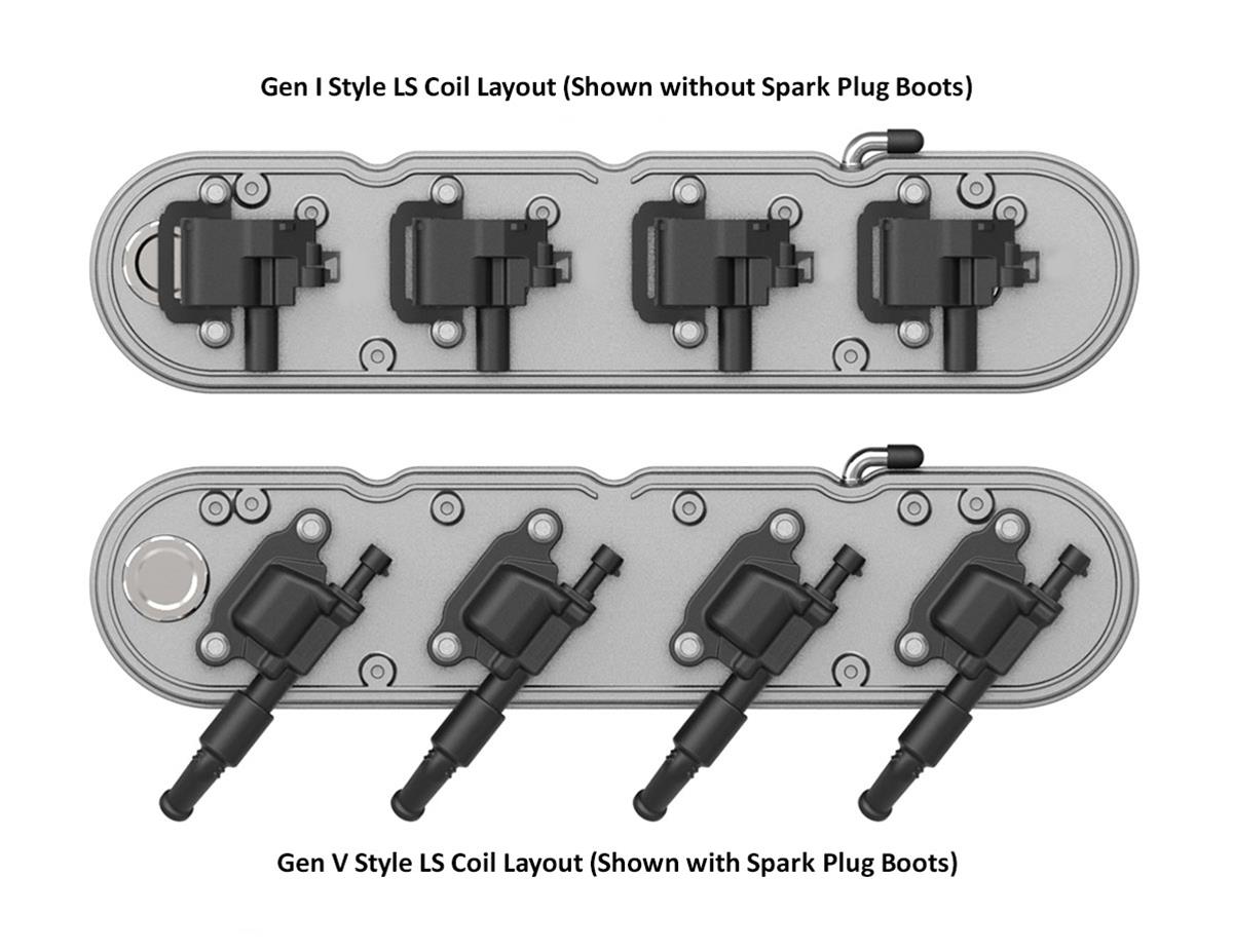 Holley Aluminum LS Valve Covers 241-180 Covers, LS, Center and Perimeter Bolt, Tall, Finned, Cast Aluminum, Natural Finish, Two-Piece, Chevy, LS, 4.8-7.0L, Pair thumbnail 2