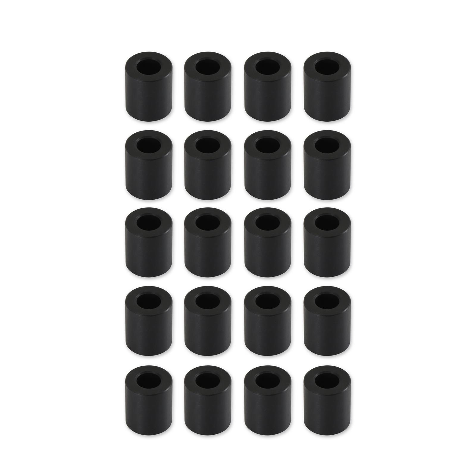 Holley Ignition Coil Spacers 241-189 Spacer, Plastic, Black, 0.575 in. Tall, Chevy, Small Block Gen V, Set of 16