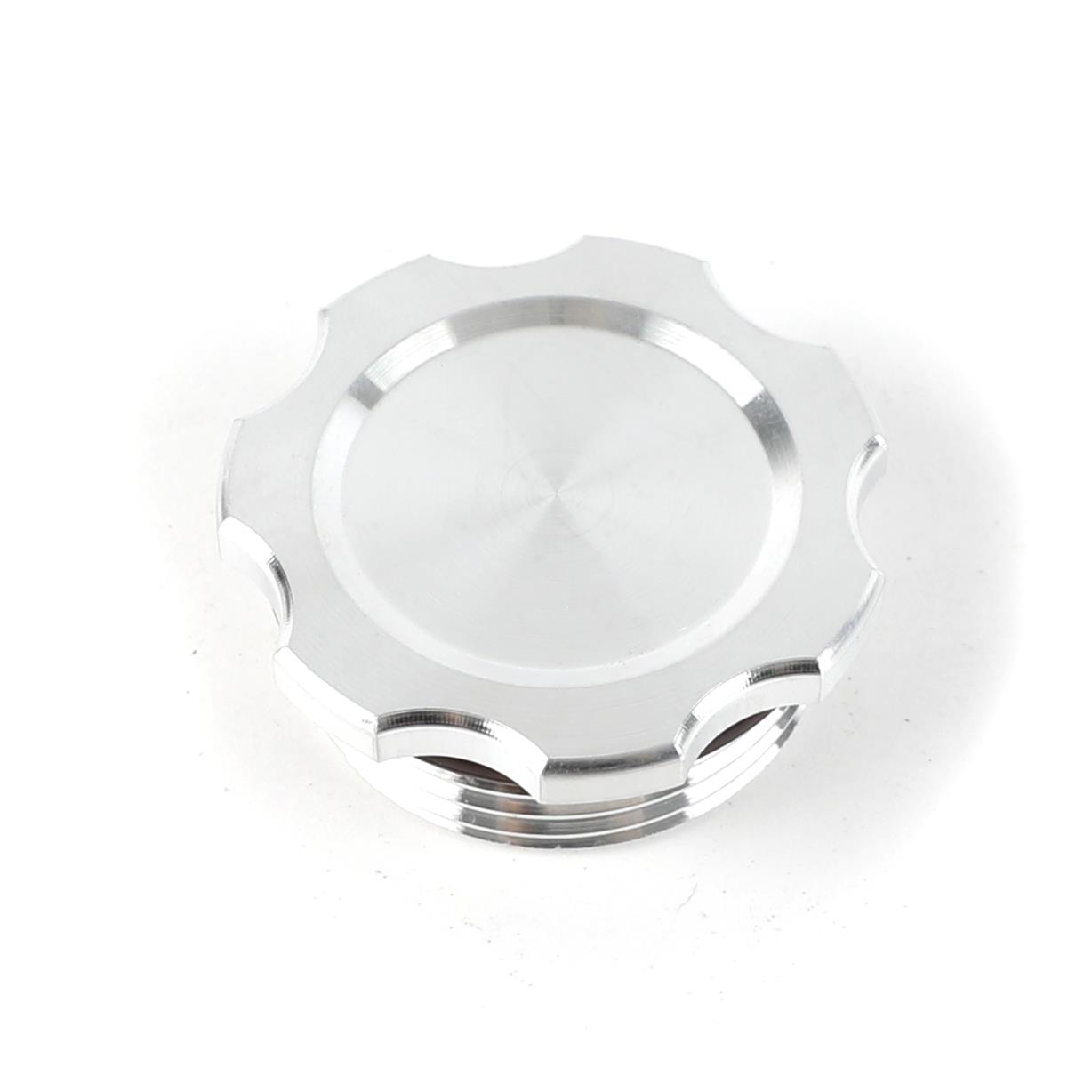 Holley LS Engine Oil Fill Caps 241-198 Filler Caps, Caps, Dished, Round, Screw-in, Aluminum, Silver, Chevrolet, Small Block LS, Each