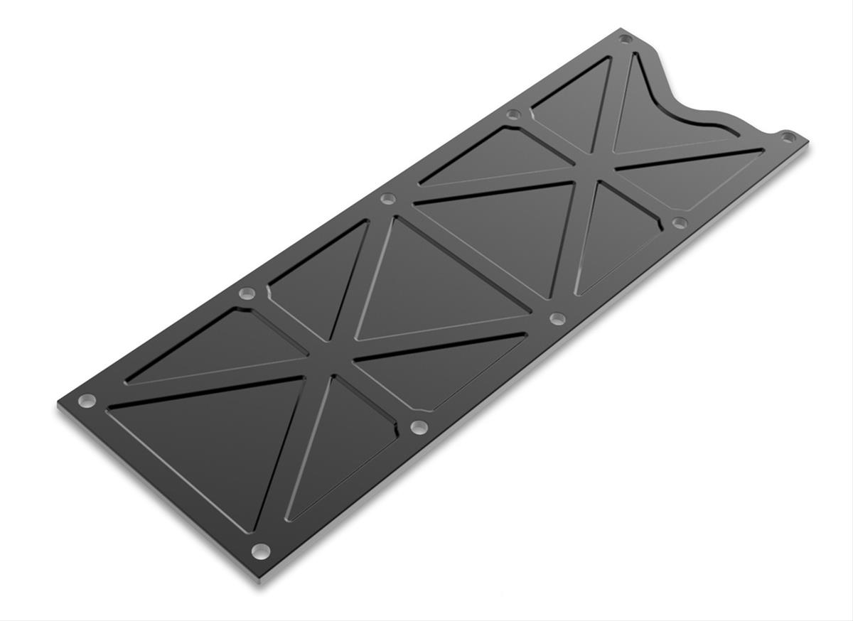 Holley LS Valley Covers 241-262 Lifter Plates, Valley, Billet Aluminum, Trussed, Black Anodized, 10-bolt Pattern, Chevy, LS, 4.8L, 5.3L, 5.7L, 6.0L, Each