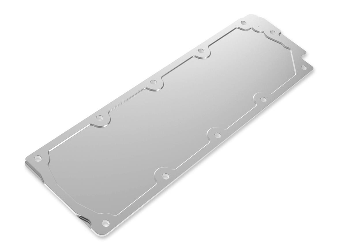 Holley LS Valley Covers 241-263 Lifter Plates, Valley, Billet Aluminum, Trussed, Natural Finish, 11-bolt Pattern, Chevy, LS, 4.8L, 5.3L, 6.0L, 6.2L, 7.0L, Each thumbnail 2
