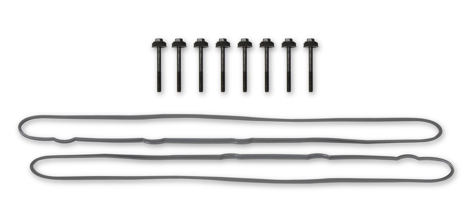 Holley Track Series Valve Covers 241-294 Covers, Series, Centerbolt, Chevrolet Logo, Cast Aluminum, Black Gloss, Baffled, Chevy, LS, 5.7L, 6.0L, 6.2L, 7.0L, Pair thumbnail 2
