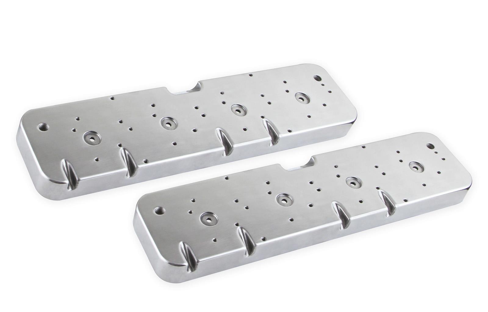 Holley LS Valve Cover Adapter Plates 241-296 Spacer and Adapters, Cover, Adapter, Perimeter Bolt, Cast Aluminum, 1.385 in. Thick, Polished, Chevy, LS, 4.8-7.0L, Kit thumbnail 5