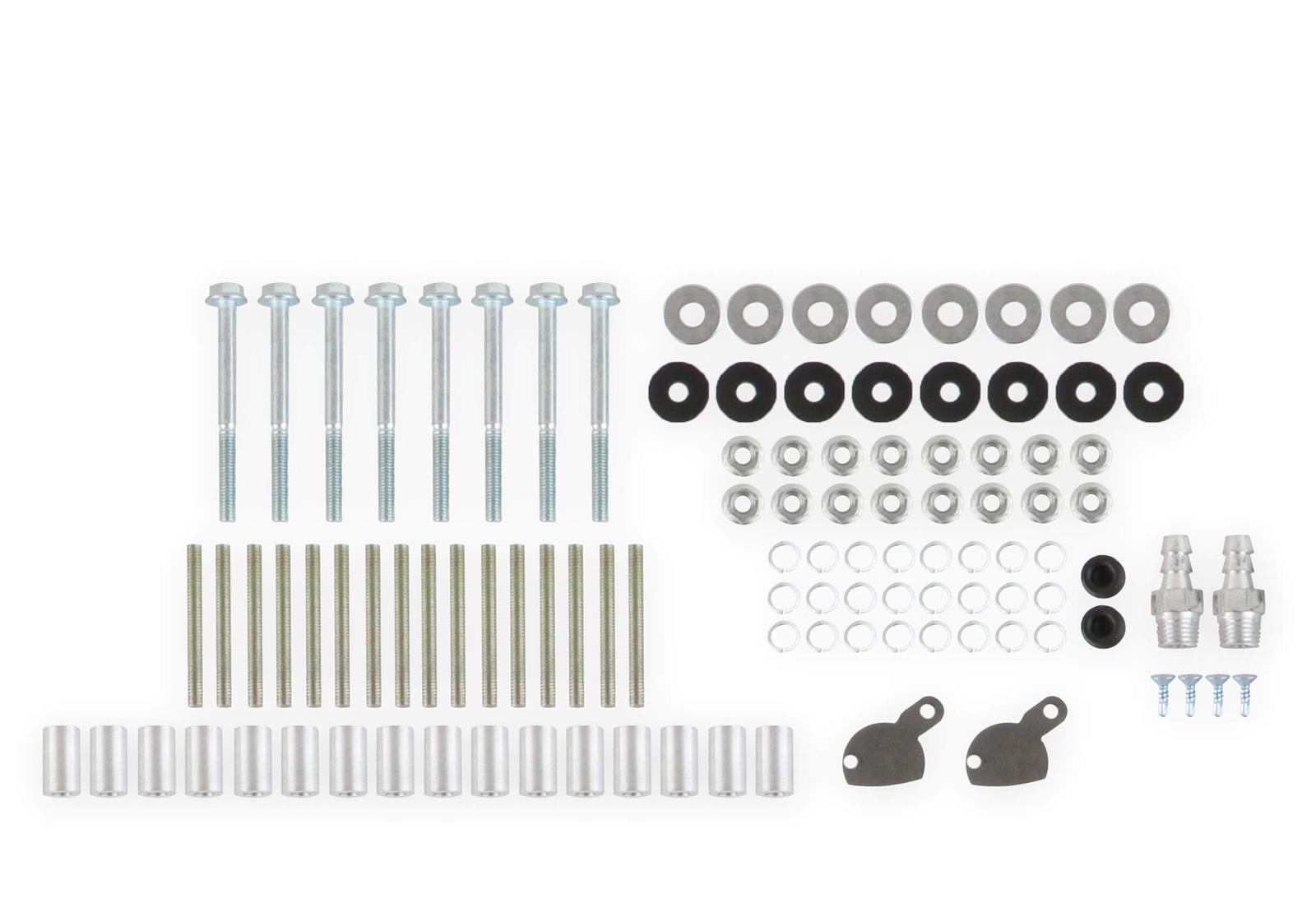 Holley LS Valve Cover Adapter Plates 241-297 Spacer and Adapters, Cover, Adapter, Perimeter Bolt, Cast Aluminum, 1.385 in. Thick, Black, Chevy, LS, 4.8-7.0L, Kit thumbnail 4