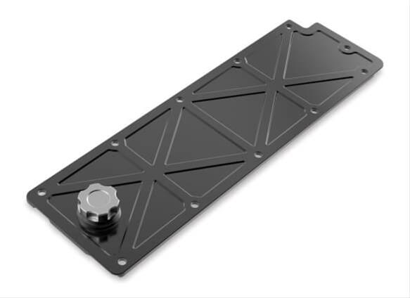 Holley LS Valley Covers 241-362 Lifter Plates, Valley, Billet Aluminum, Trussed with Oil Fill, Black Anodized, 11-Bolt Pattern, Chevy, LS, 6.0L, 6.2L, 7.0L, Each thumbnail 4