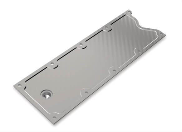 Holley LS Valley Covers 241-367 Lifter Plates, Valley, Billet Aluminum, Trussed with Oil Fill, Natural Finish, 10-Bolt Pattern, Chevy, LS, 5.7L, Each thumbnail 5