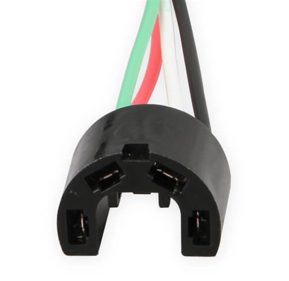 Holley Y Fittings 26-163 Wire Harness, Horse Shoe Bulkhead, 4-wire, Polymer, Black, 14 gauge wire, 24 in. Long, fits In-tank or Fuel Cell, Kit thumbnail 3