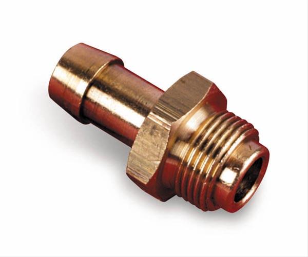 Holley Fuel Bowl Fittings 26-29 Fitting, Carburetor Inlet, 9/16 -24 in. Thread to 3/8 in. Hose Barb, Brass, Each thumbnail 2
