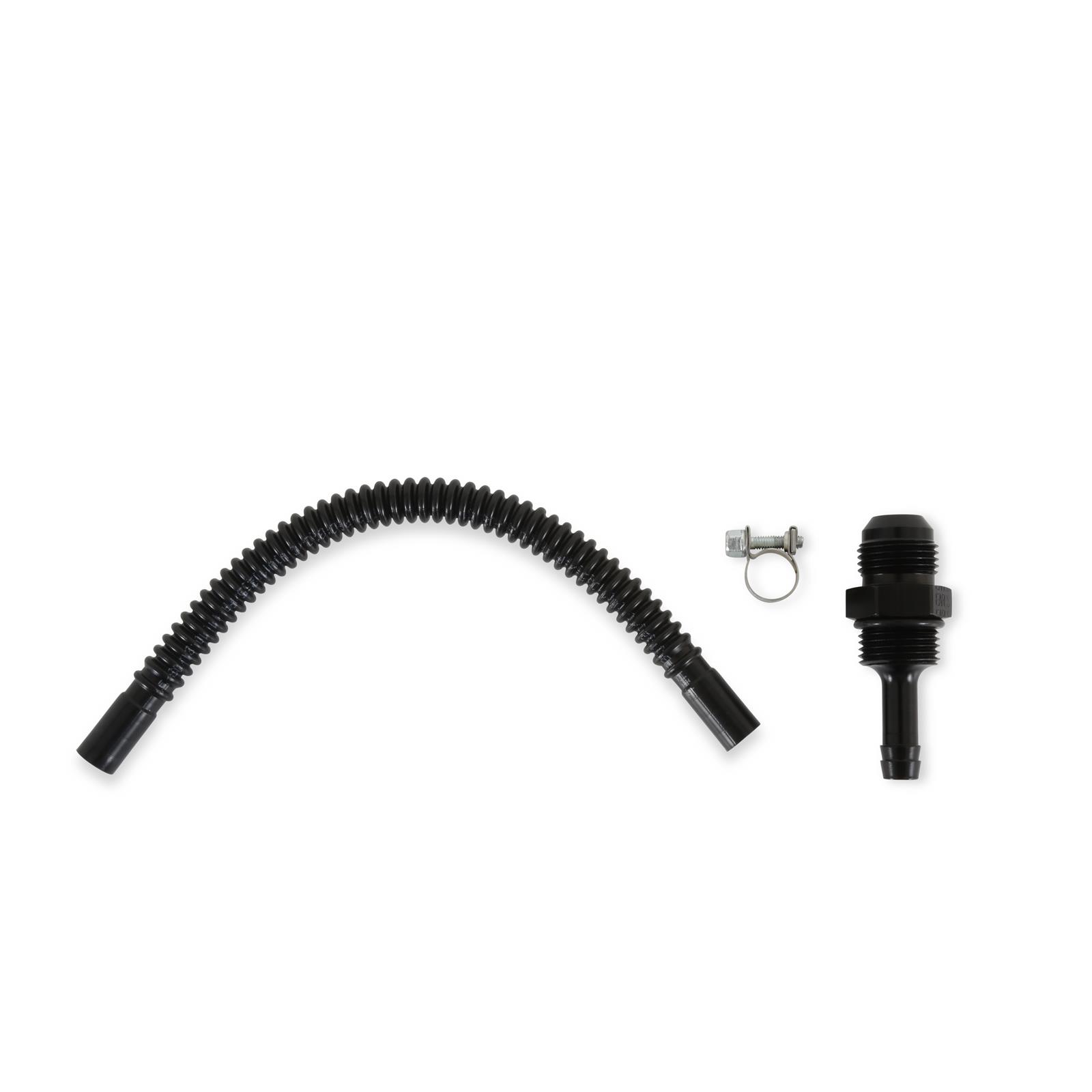 Holley Fuel Cell Return Fitting Kits 26-511 Vent Valves, -10 AN ORB to -10 AN Male, Straight Fitting, Filter, 6 ft. of Hose, Anodized Fittings, Kit thumbnail 2