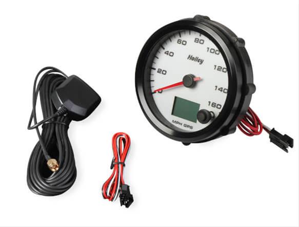 Holley GPS Speedometers 26-612W Gauge, Speedometer, EFI Systems Style, Analog, 0-160 mph, 3 3/8 in., White Face, Electrical, GPS, Each thumbnail 4