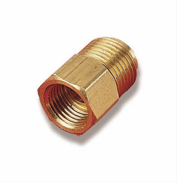 Holley Reducers 26-70 Fitting, Reducer, Inverted Flare to Inverted Flare, Straight, Brass, Natural, 5/8-18 in. Inverted Flare, 1/2-20 in. Inverted Flare, Each thumbnail 2