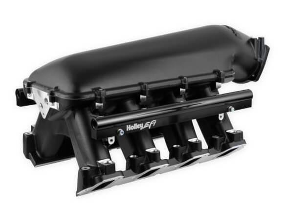 Holley EFI LS Hi-Ram Intake Manifolds 300-124BK Manifolds, EFI, Hi-Ram, Raised Rectangular Port Head, Multi-port, 92mm Bore, Standard Deck, Aluminum, Black Finish, Chevy, 7.0L, Each thumbnail 7