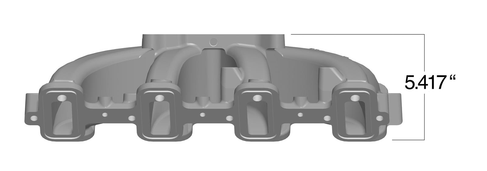 Holley EFI LS Single Plane Mid-Rise Intake Manifolds 300-137 Manifolds, EFI, Plane, Mid-Rise, Cathedral Port, Multi-port, 2,500-7,000 RPM Range, Aluminum, Satin Finish, Chevy, 4.8-6.0L, Each thumbnail 2