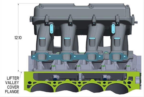 Holley LT Modular Hi-Ram Intake Manifold Tops 300-207 Manifolds, Modular, Hi-Ram, Top Section Only, Standard Deck, Dual Carburetor, Tunnel Ram, Aluminum, Satin Finish, Chevy, 6.2L, Each thumbnail 2