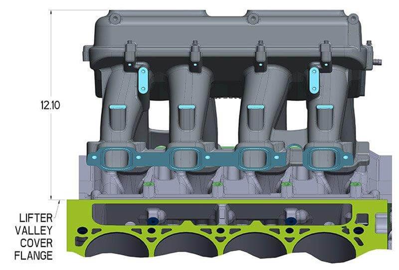 Holley LT Modular Hi-Ram Intake Manifold Tops 300-208BK Manifolds, Modular, Hi-Ram, Top Section Only, Standard Deck, Tunnel Ram Style, Aluminum, Black Finish, Chevy, 6.2L, Each thumbnail 5